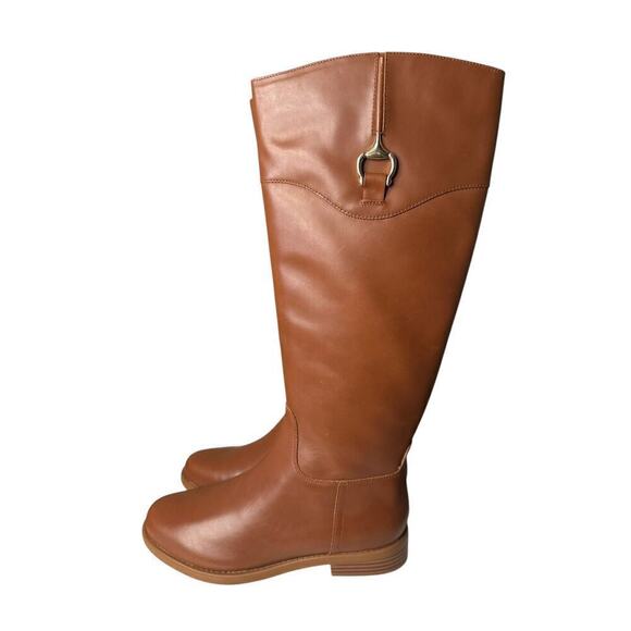 Giani Bernini NEW Sandraa Knee High Riding Boots Cognac Equestrian Size 10 - Picture 5 of 10